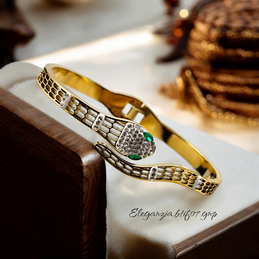Elegant Rose Gold Snake Bracelet